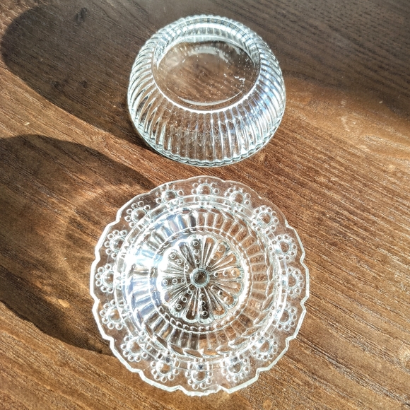 1940s Vintage Paden City Art Deco Crystal Perfume Bottles, Powder Bowl &Tray 4PC - Picture 7 of 11